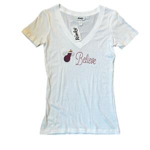 NBA Miami Heat Women’s SM "Believe" Bling Graphic T-shirt NWT
